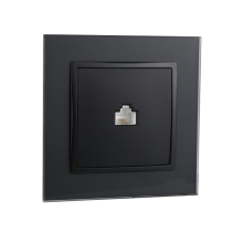 Lan Outlet Glass Frame EU Standard Internet Socket Wall Switch