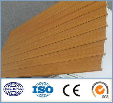 wooden print aluminium roller profile,aluminum slat for roller shutter door