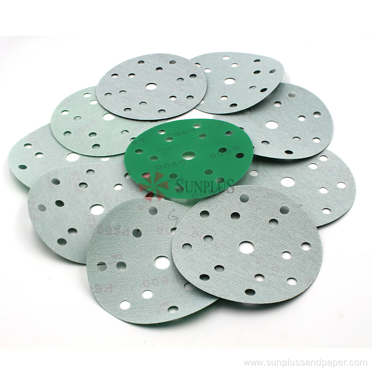 Green Film Hook And Loop Sanding Paper Disc