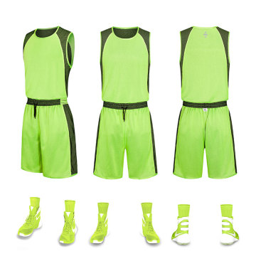 Uniformes de equipo cortos atléticos de jersey de baloncesto reversible