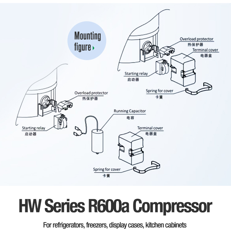 12v compressor refrigerator compressor r600