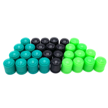 Green Caps Tire Valve Caps in Different Colors Plastic