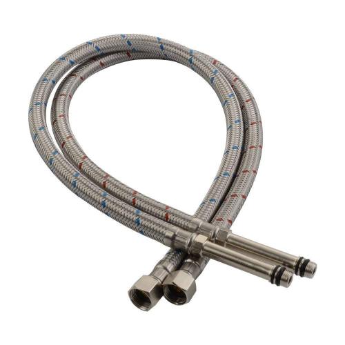 Connection Hose chrome plated double locked braided hose