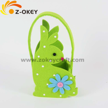 Easter rabbit shape Easter decorations felt basket