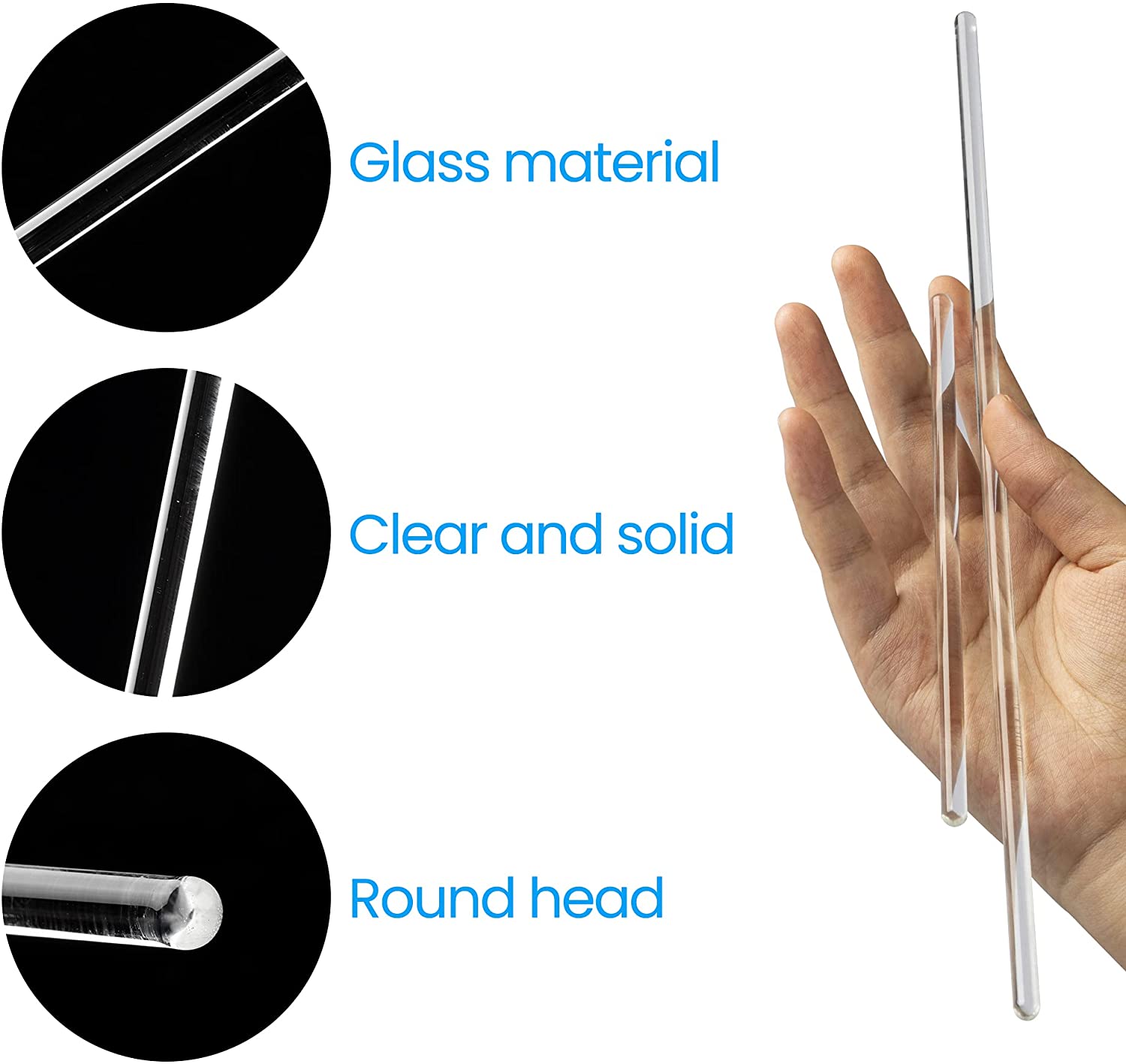 Laboratory Mixing Borosilicate Glass Stirring Stick Stirrer Rod