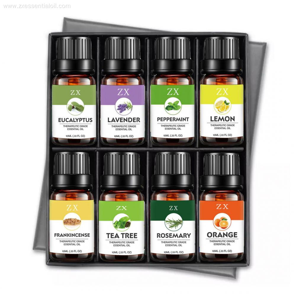 Wholesale private label top essential oil set 8x10ml