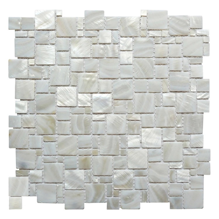 Stock Kitchen Bathroom Wall Black Brick Mother of Pearl Shell Mosaic Tile