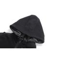 Gebreide epaulet herenhoodie met asymmetrische rits