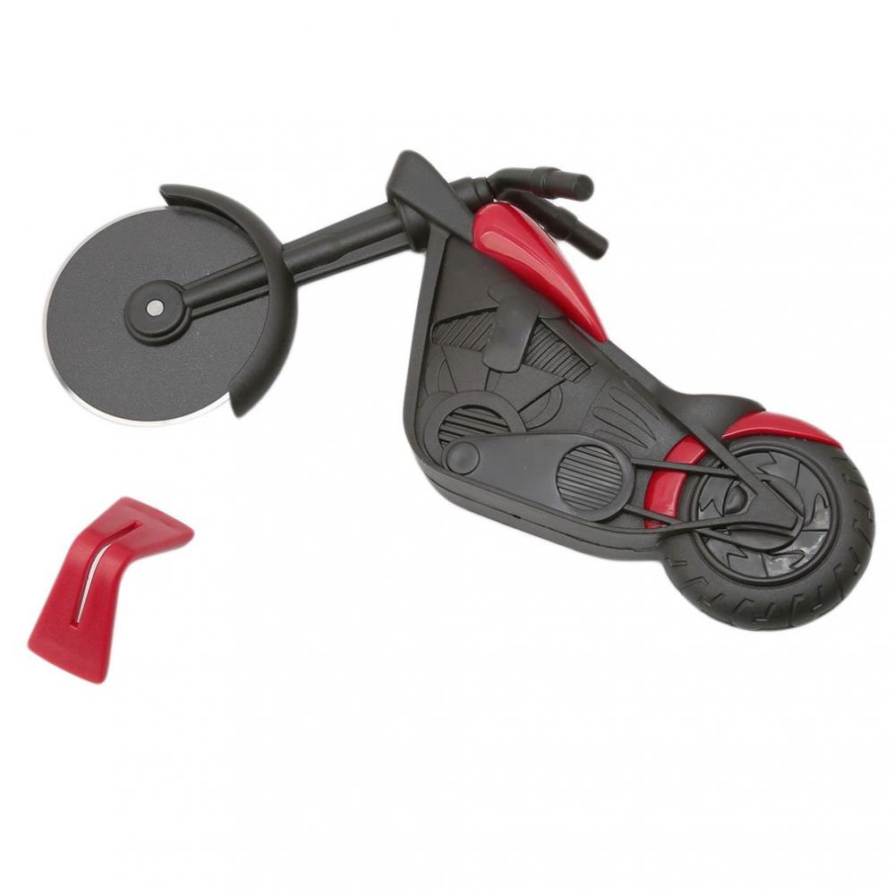 Pizza Cutter Motorbike Kitchen Gadget Present With Stand