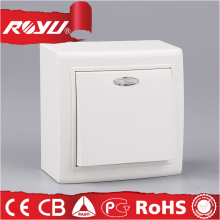 switch and socket CE approved 1 gang European LED electrical switch socket wall switch and socket