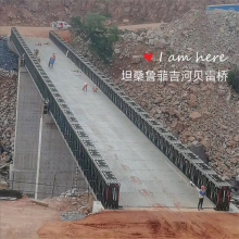 Q355B Steel Structure Painted Army Green or Light Gray Bailey Bridge for Sale or Rent