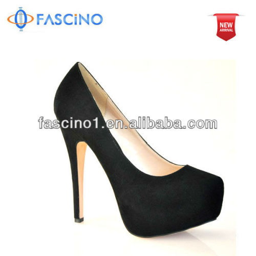 Fashion Black Leather Ladies Office Wear Shoes