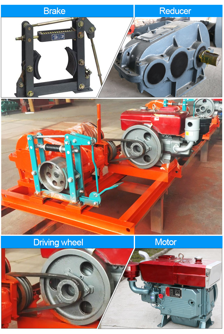 Stringing Equipment diesel engine power winch 5T