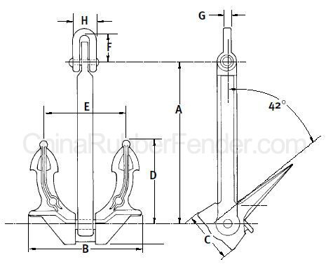 Mooring Hall Anchor for Marine Boat