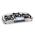 3 Burner Gas Cooker SS Polish Asli