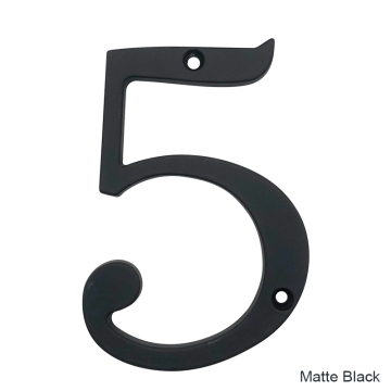 101mm Matte Black House Number Door Sign Big Huisnumer Outdoor Modern home Apartment Signs Metal Zinc Alloy 4"