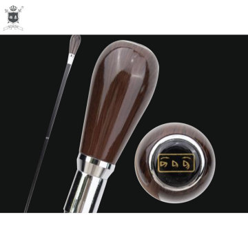 Retro whole leather-wrap craft cane