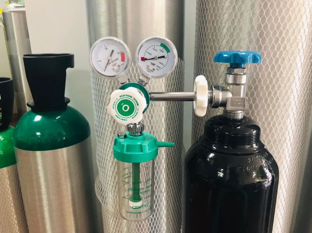 Medical Oxygen Regulator with Double Gauges