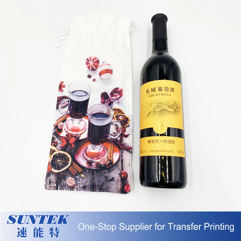 Sublimation Faux Burlap Wine Bag
