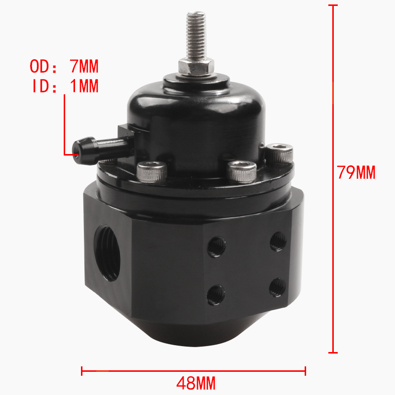 Regulador de pressão de combustível de óleo ajustável de cor preta FPR 25-302BK