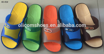 EVA slippers stock wholesale pvc men slippers pvc upper Slide Slippers