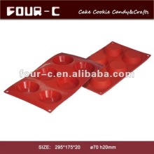 6 cavity egg tart silicone bakeware, silicone muffin pans