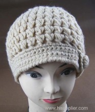 Hand Crochet Beanie With Botton?