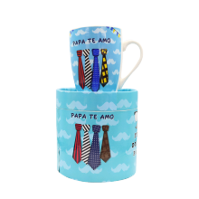 Personalized Ceramic Coffee Mug Gift Set for Spain Father's Day