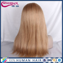 Best quality 180% denisty unprocessed indian hair silk top wig for women