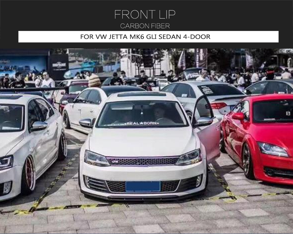 JCSportline Front Bumper Splitters for Volkswagen JETTA GLI Autobahn Sedan 4-Door 2013-2015