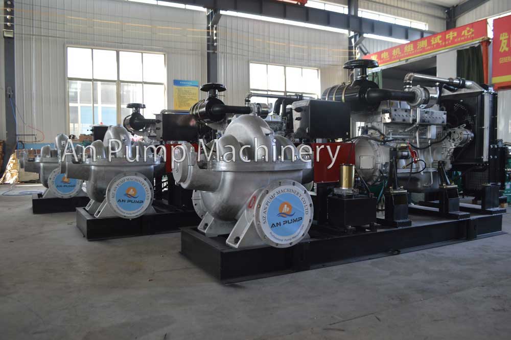 high quality large capacity 110kw 20 inch diesel engine centrifugal water pump