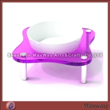 Tall Twin Clear Perspex Pet Food Container Holder