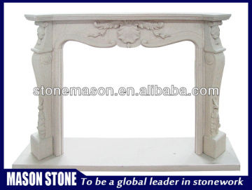 Beautiful marble indoor freestanding fireplace mantel