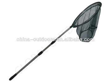 telescopic round aluminum fishing landing net