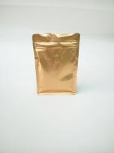 Golden Zipper Coffee Flat Bottom Pouch