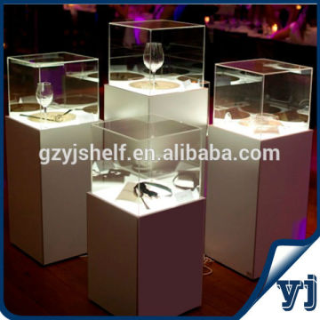 Full Visible Tower Custom Wood Glass Diamond Jewelry Display Showcase/Glass Jewelry Showcase Display