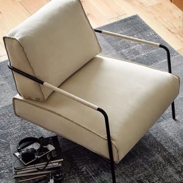 Industrial Modern Armchairs with Metal Frame
