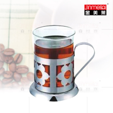stainless steel and glass cups coffee sets 200ml