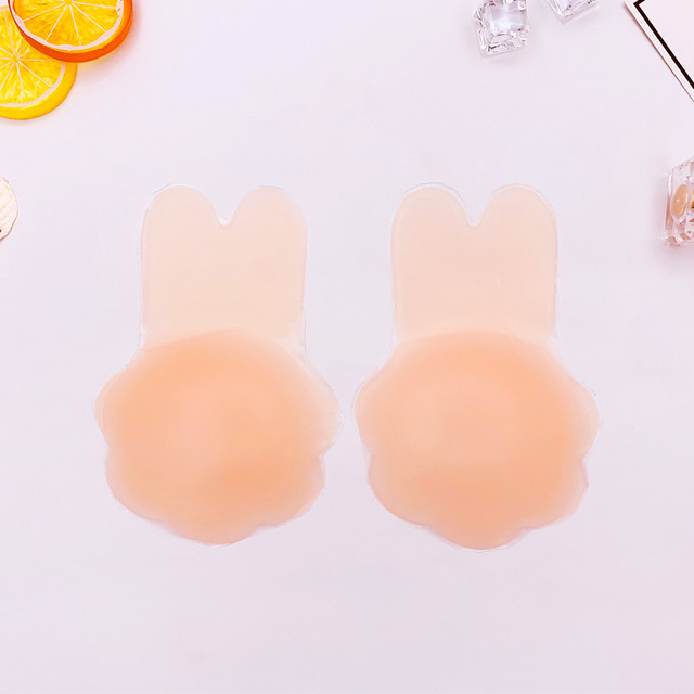 hot item invisible silicone rabbit ear shape lift up nipple cover