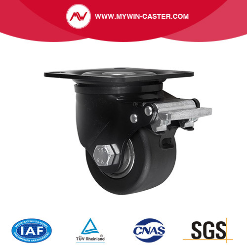 Heavy Duty Low Gravity Plate Toal Lock MC Nylon Caster Wheel