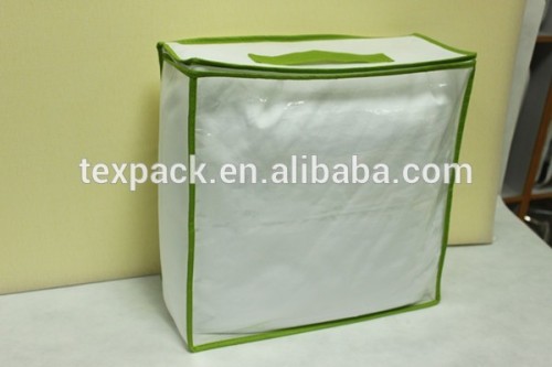 PE/ PVC bed sheet bag with zipper