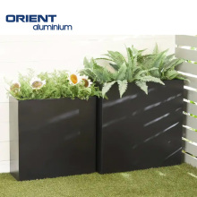 Wholesale Large Outdoor Black Aluminum Planters - Decorative Aluminium Metal Rectangular Planters