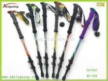 3-Section Ultra Light Carbon Fiber trekking pole/walking cane/nordic walking poles/walking sticks