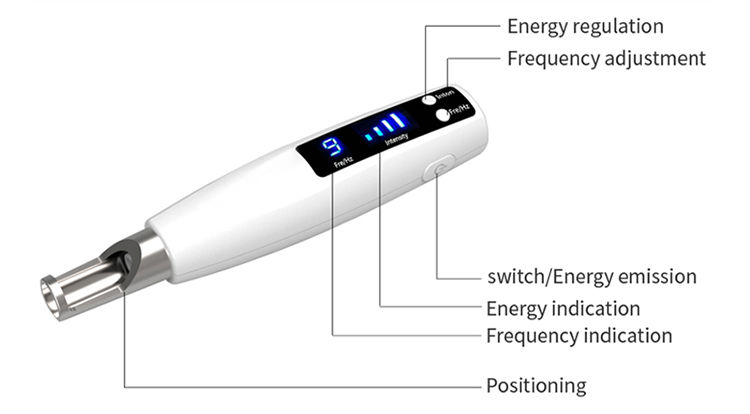 Portable blue/red light tattoo mole freckle removal  picosecond laser pen