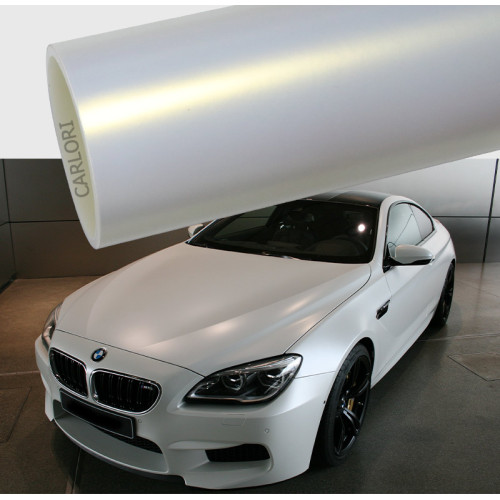 Pearl White Matte Gold Car Car Vinyl firimu