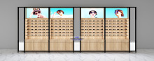 Custom Eyewear Showcases Eyeglass Shop Displays With Veneer