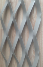 Expanded metal facade cladding