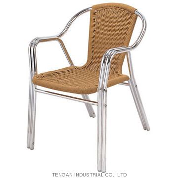 aluminium wicker chair