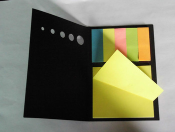 combined sticky note assorted post note colored paper pad