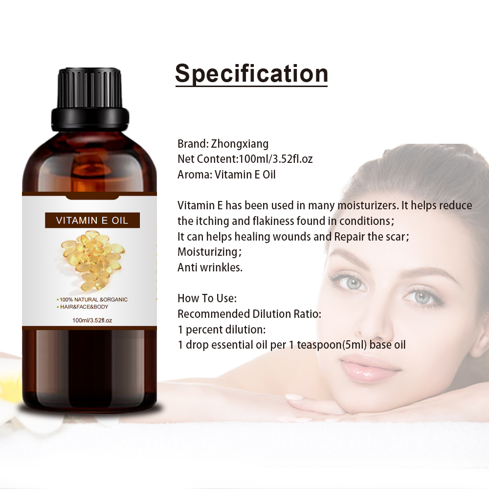 OEM Foodgrade Anti-Aging Hydrating Vitamin E Huile